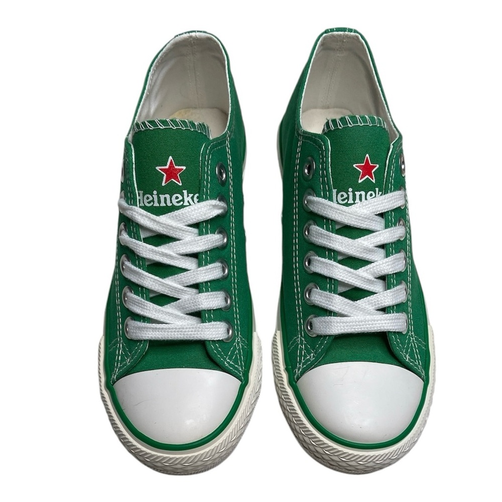 Heineken Green Canvas Low Top Sneaker Size 7.5